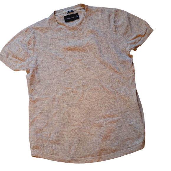 Lot Of 2 Abercrombie & Fitch Beige Green Lightweight T Shirt Top Size M - Picture 2 of 8